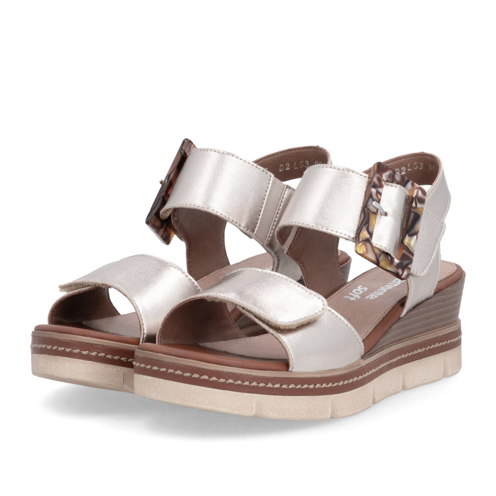 detail Dámske sandále REMONTE D2L53-90 zlatá S6