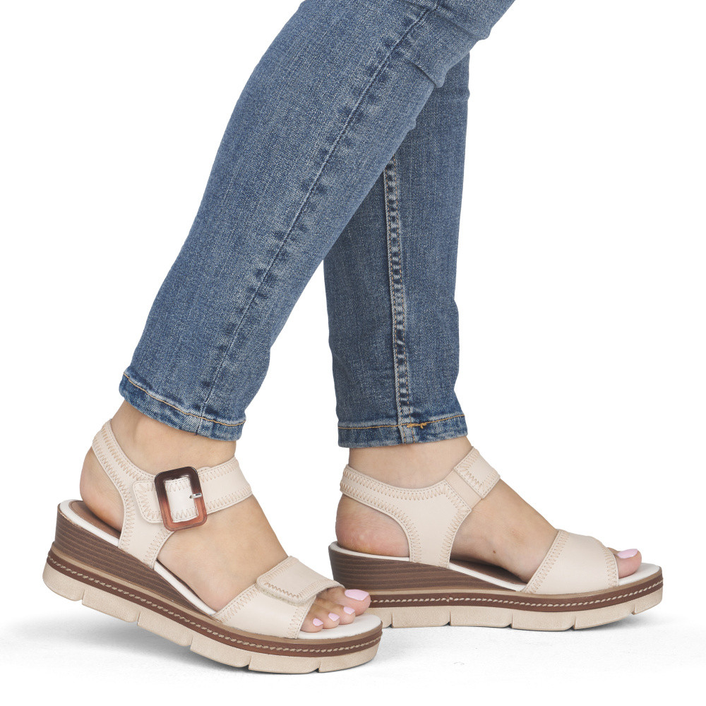 detail Dámské sandály REMONTE D2L58-60 béžová S6