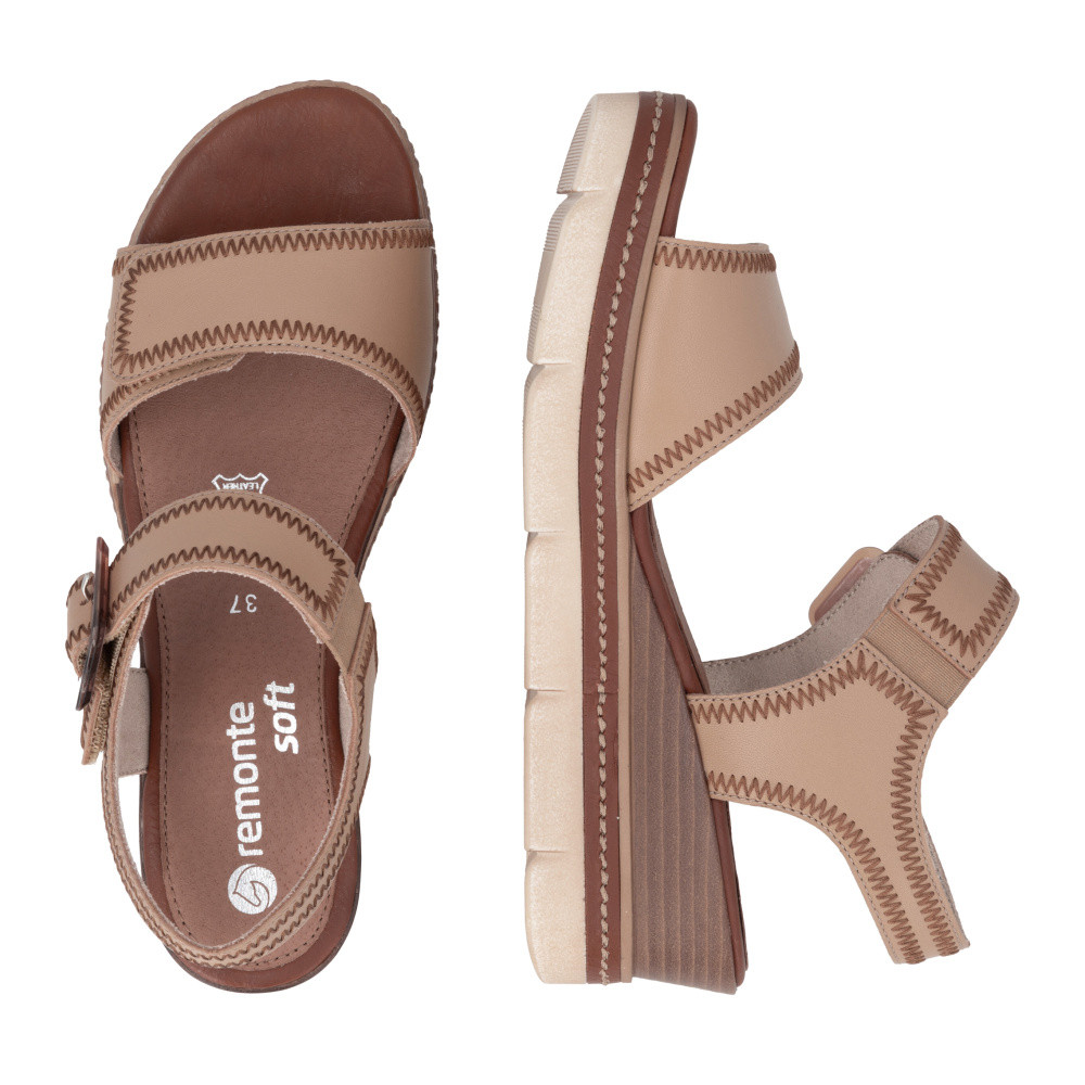 detail Dámské sandály REMONTE D2L58-61 béžová S6