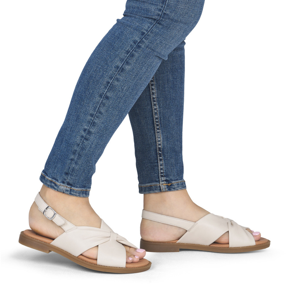 detail Dámské sandály REMONTE D3674-61 béžová S6