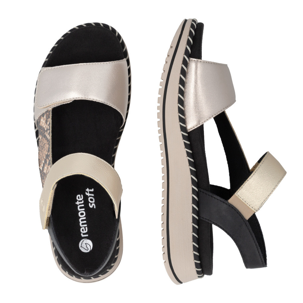 detail Dámské sandály REMONTE D3J50-90 zlatá S6