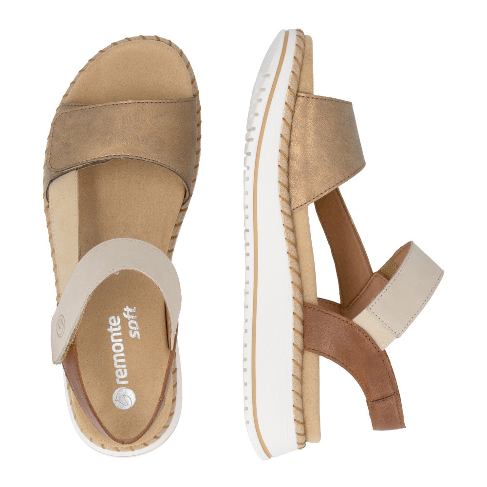 detail Dámské sandály REMONTE D3J50-92 béžová S6