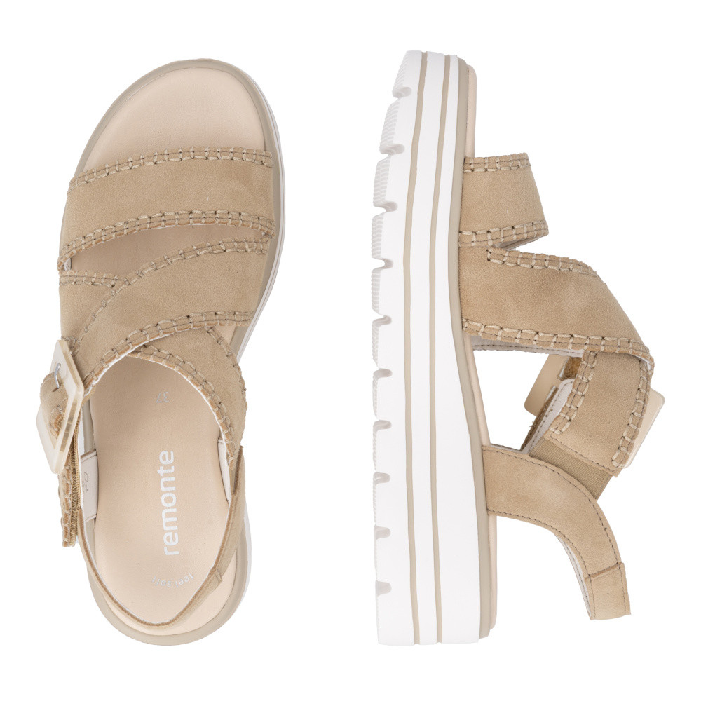 detail Dámské sandály REMONTE D3N51-62 béžová S6