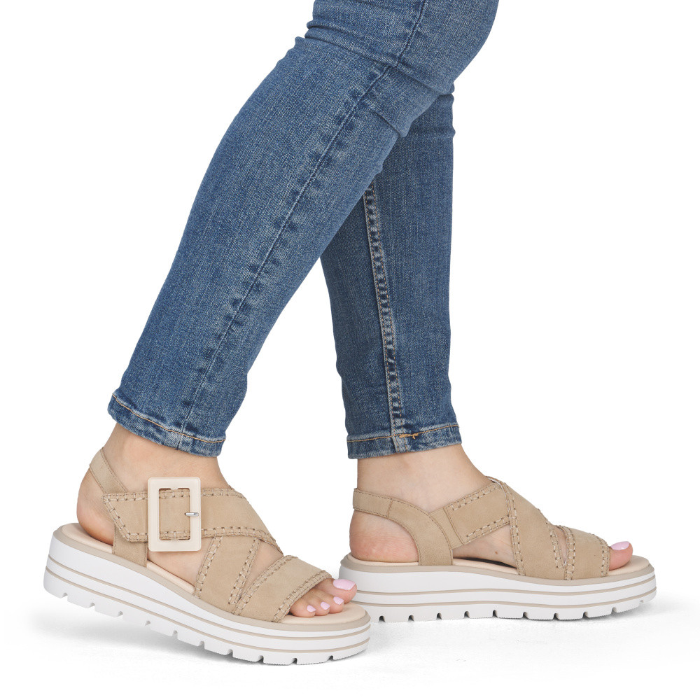 detail Dámské sandály REMONTE D3N51-62 béžová S6