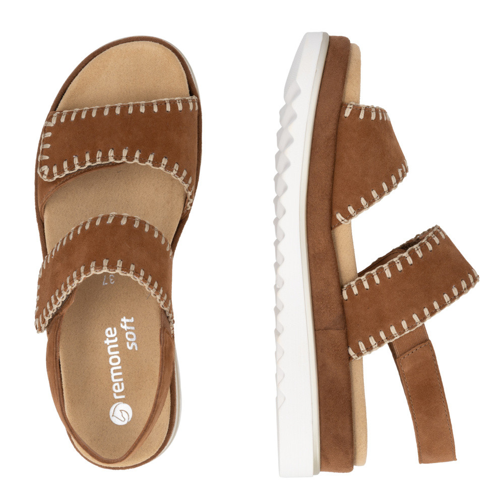 detail Dámské sandály REMONTE D3P50-22 hnědá S6