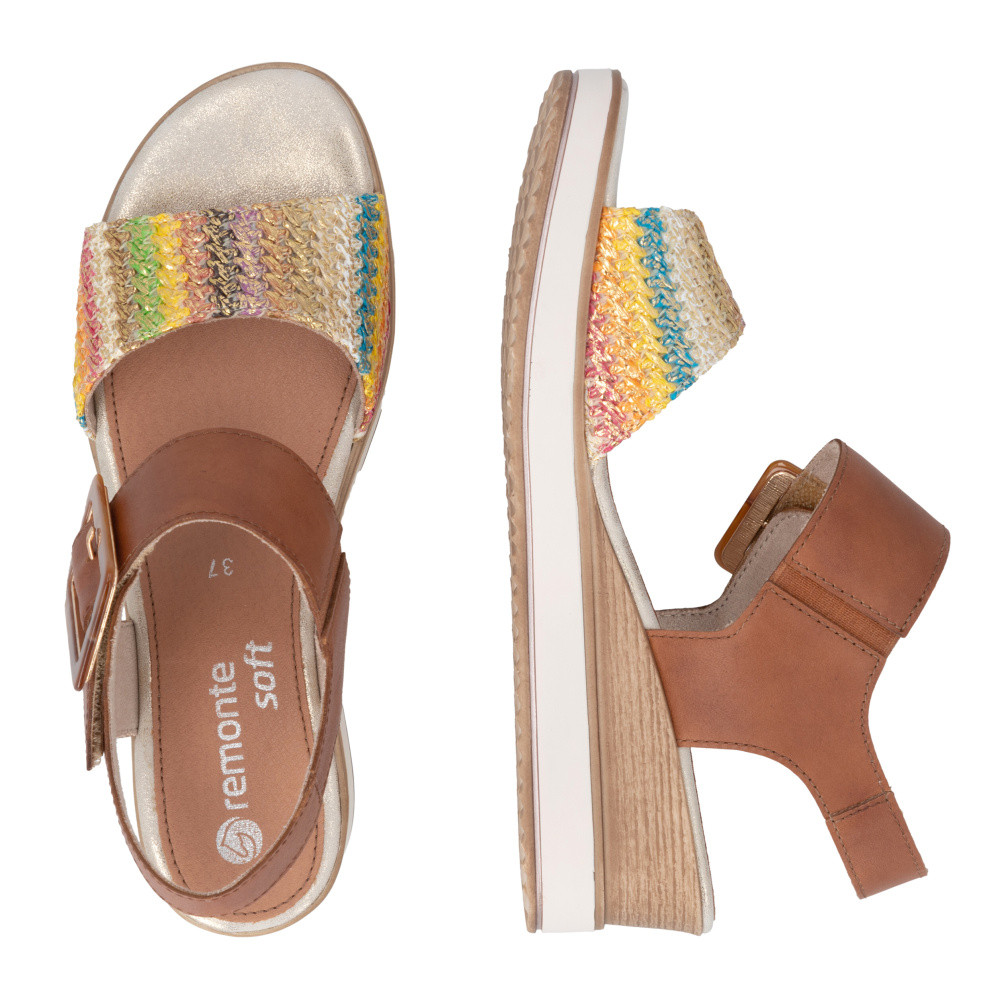 detail Dámské sandály REMONTE D6453-22 hnědá S6