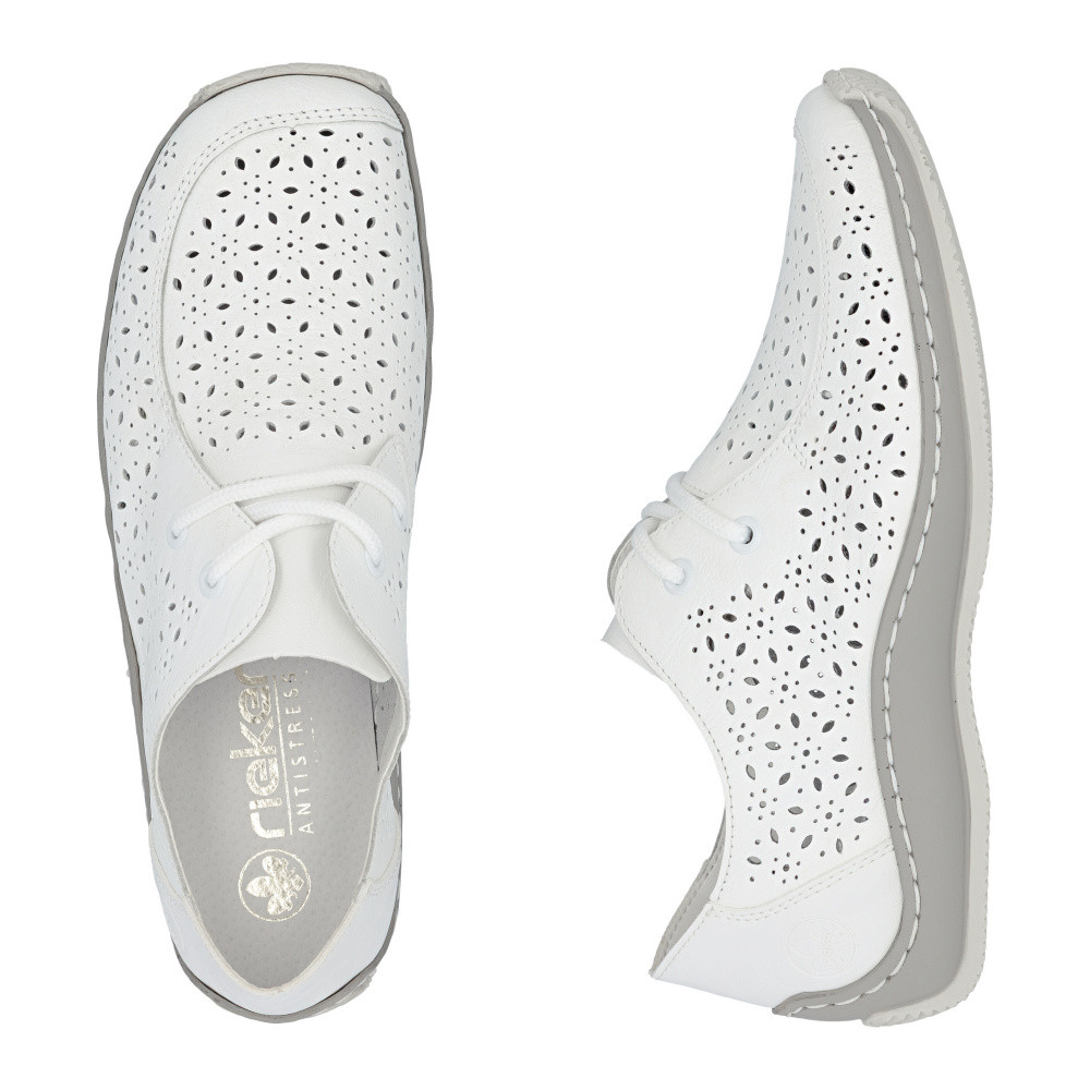 detail Dámské polobotky RIEKER L1722-80 bílá S6