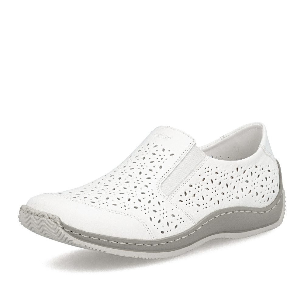 detail Dámské mokasíny RIEKER L1756-80 bílá S6