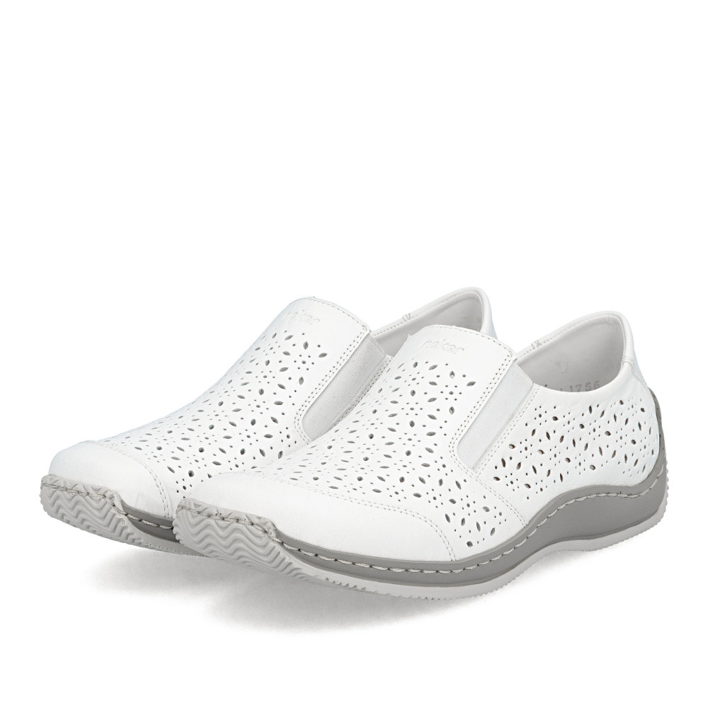 detail Dámské mokasíny RIEKER L1756-80 bílá S6