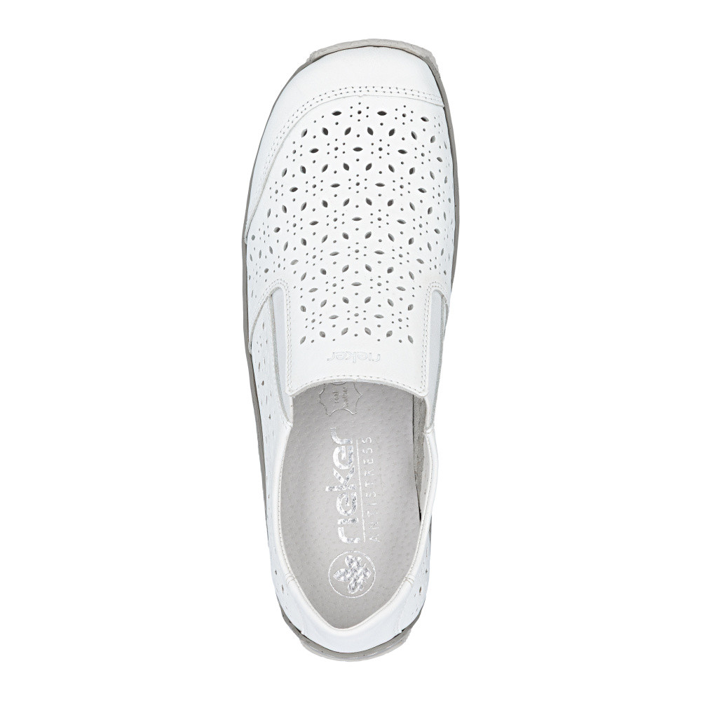 detail Dámské mokasíny RIEKER L1756-80 bílá S6