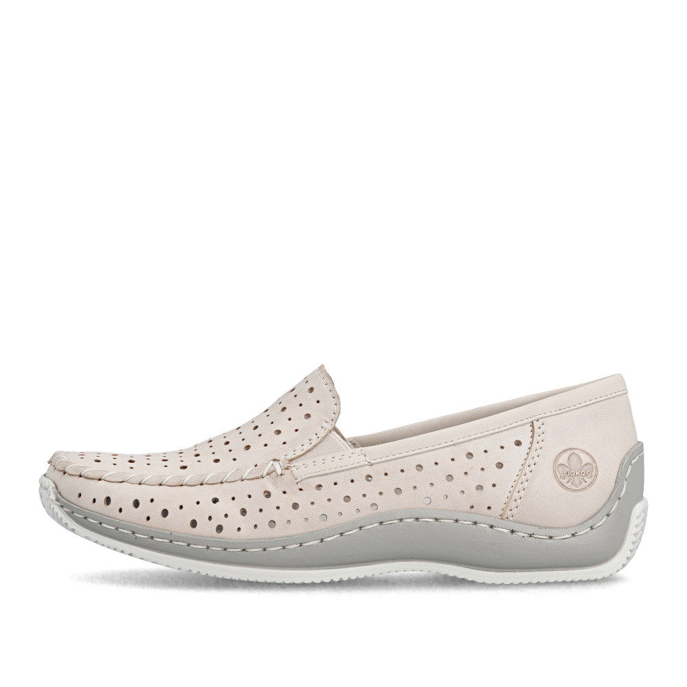 detail Dámské mokasíny RIEKER L1767-60 béžová S6