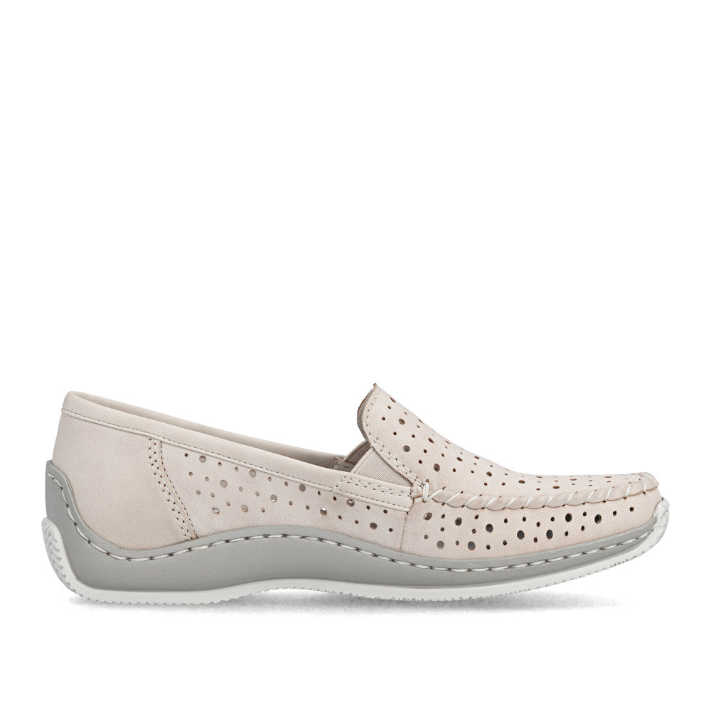 detail Dámské mokasíny RIEKER L1767-60 béžová S6