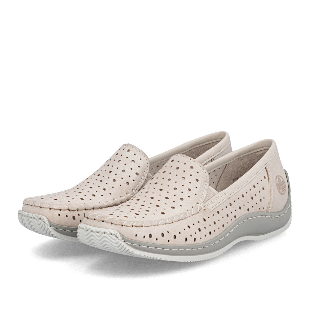 detail Dámské mokasíny RIEKER L1767-60 béžová S6