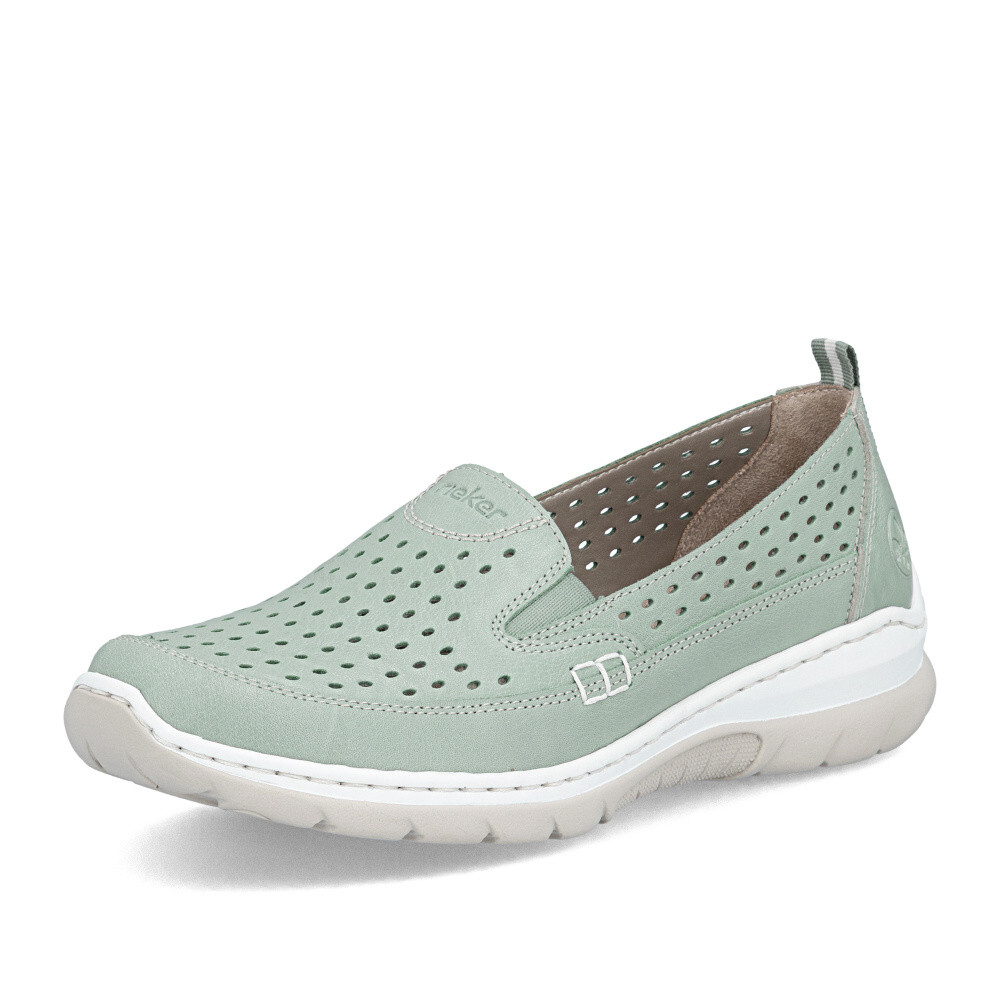 detail Dámske mokasíny RIEKER L32F4-52 zelená S6