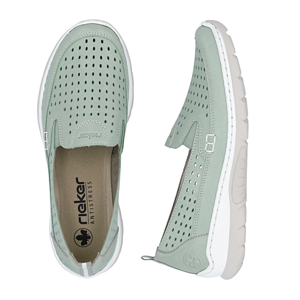 detail Dámske mokasíny RIEKER L32F4-52 zelená S6