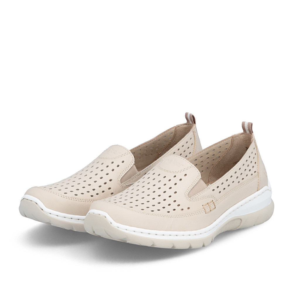 detail Dámské mokasíny RIEKER L32F4-60 béžová S6