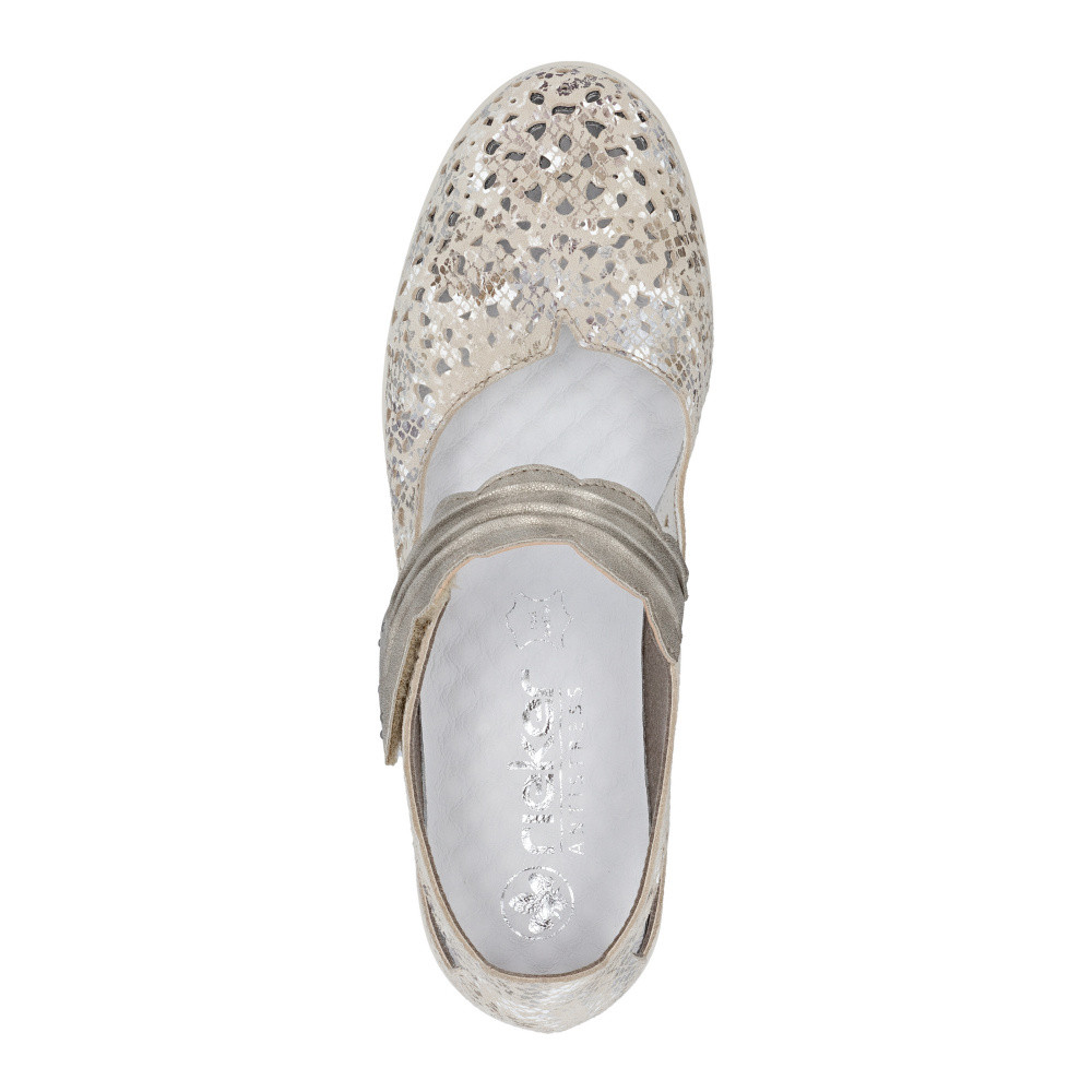 detail Dámské baleríny RIEKER L5359-90 béžová S6