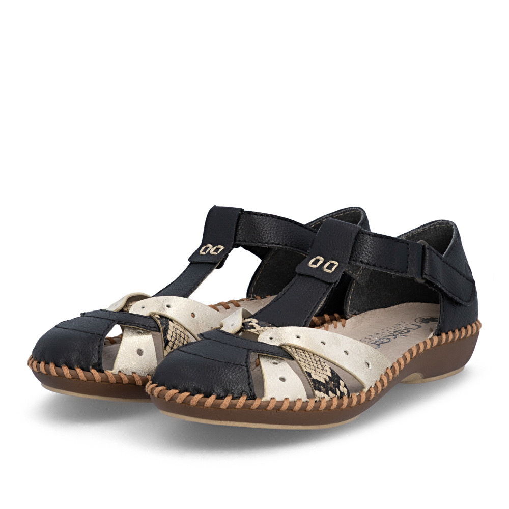 detail Dámské sandály RIEKER M1655-00 černá S6