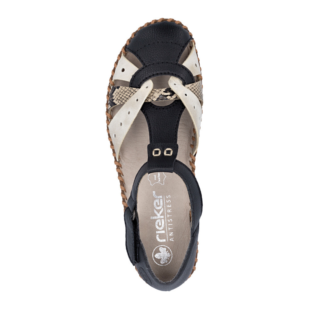 detail Dámské sandály RIEKER M1655-00 černá S6