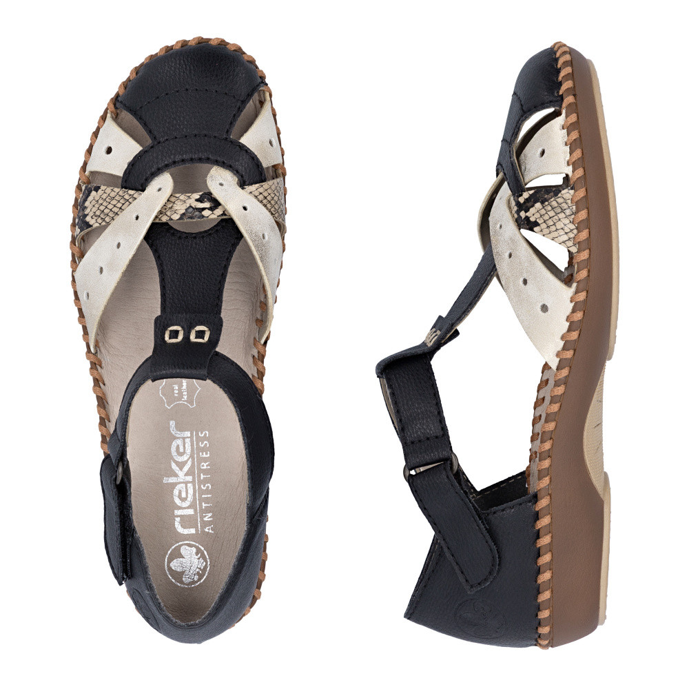 detail Dámské sandály RIEKER M1655-00 černá S6