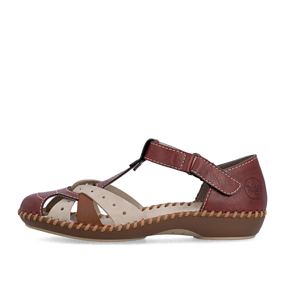 detail Dámské sandály RIEKER M1655-34 červená S6