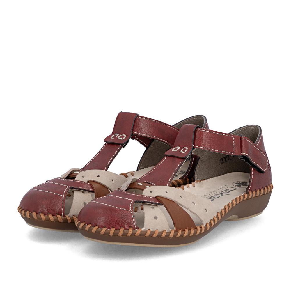 detail Dámské sandály RIEKER M1655-34 červená S6