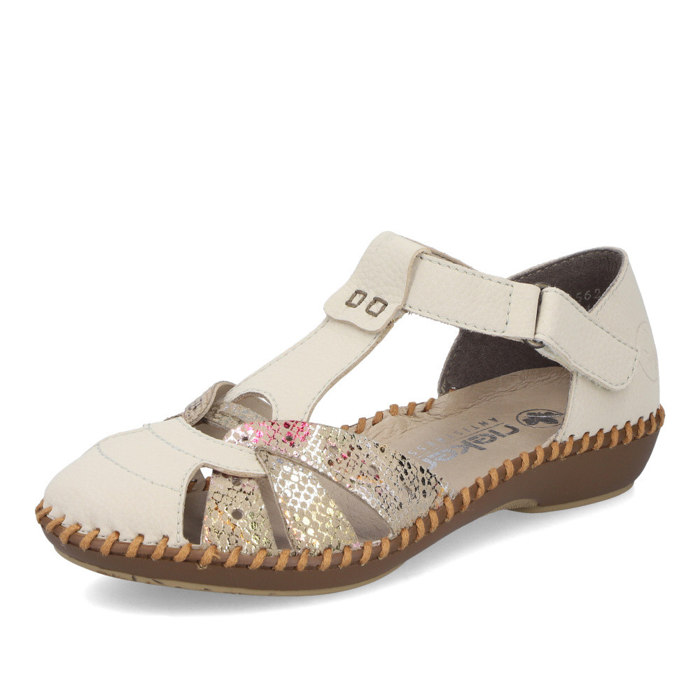 detail Dámské sandály RIEKER M1655-62 béžová S6