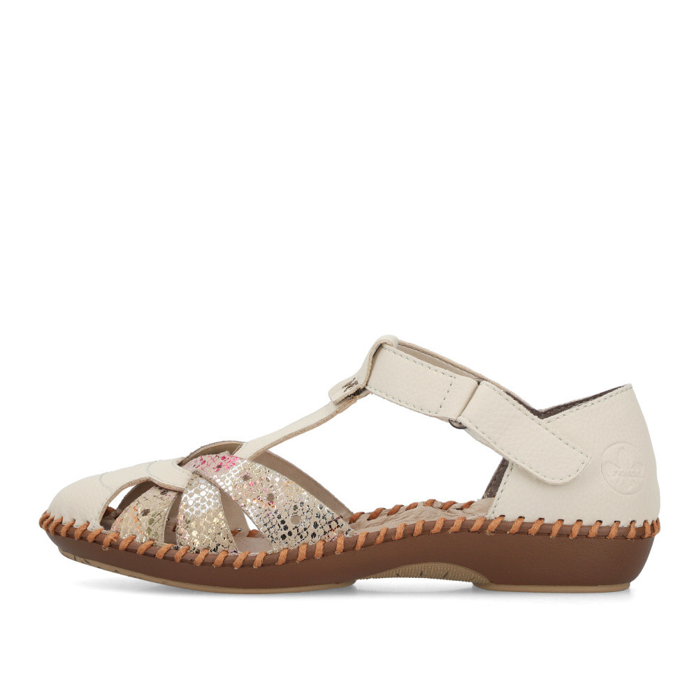 detail Dámské sandály RIEKER M1655-62 béžová S6