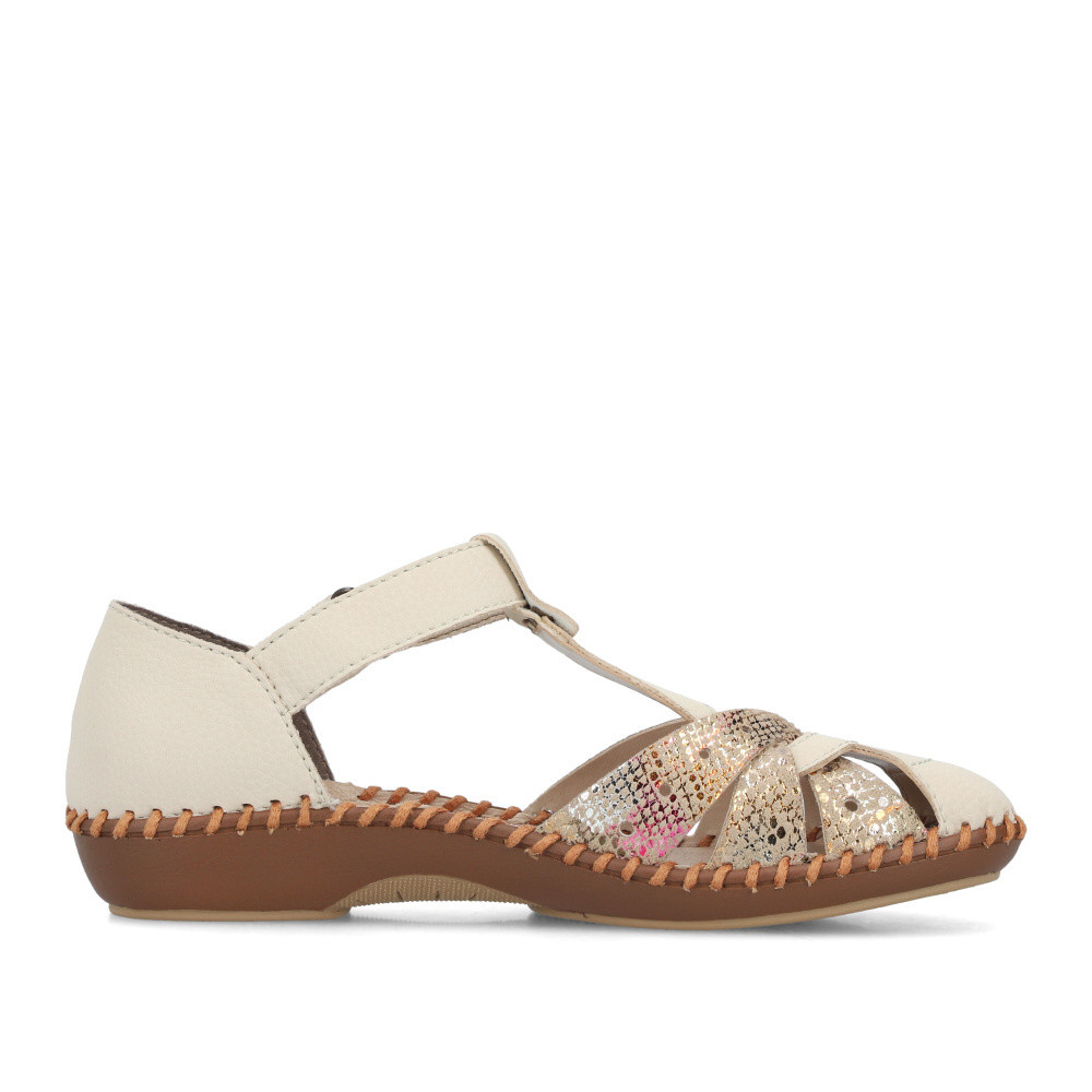 detail Dámské sandály RIEKER M1655-62 béžová S6