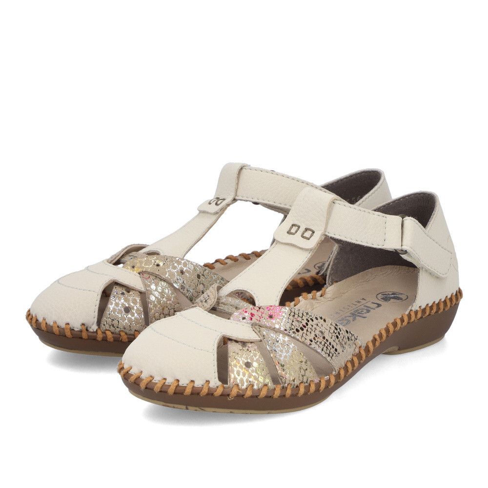 detail Dámské sandály RIEKER M1655-62 béžová S6