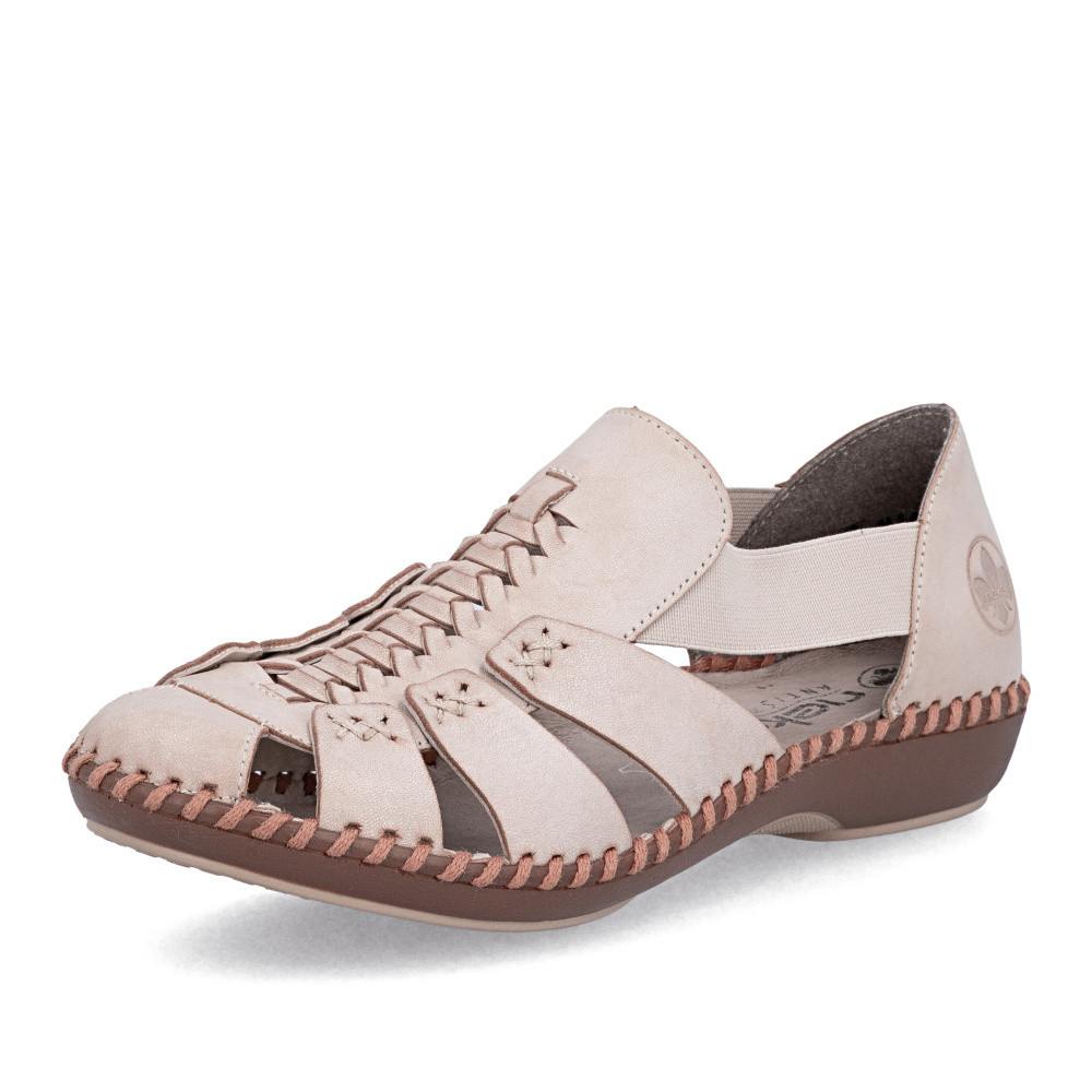 detail Dámské sandály RIEKER M1679-60 béžová S6