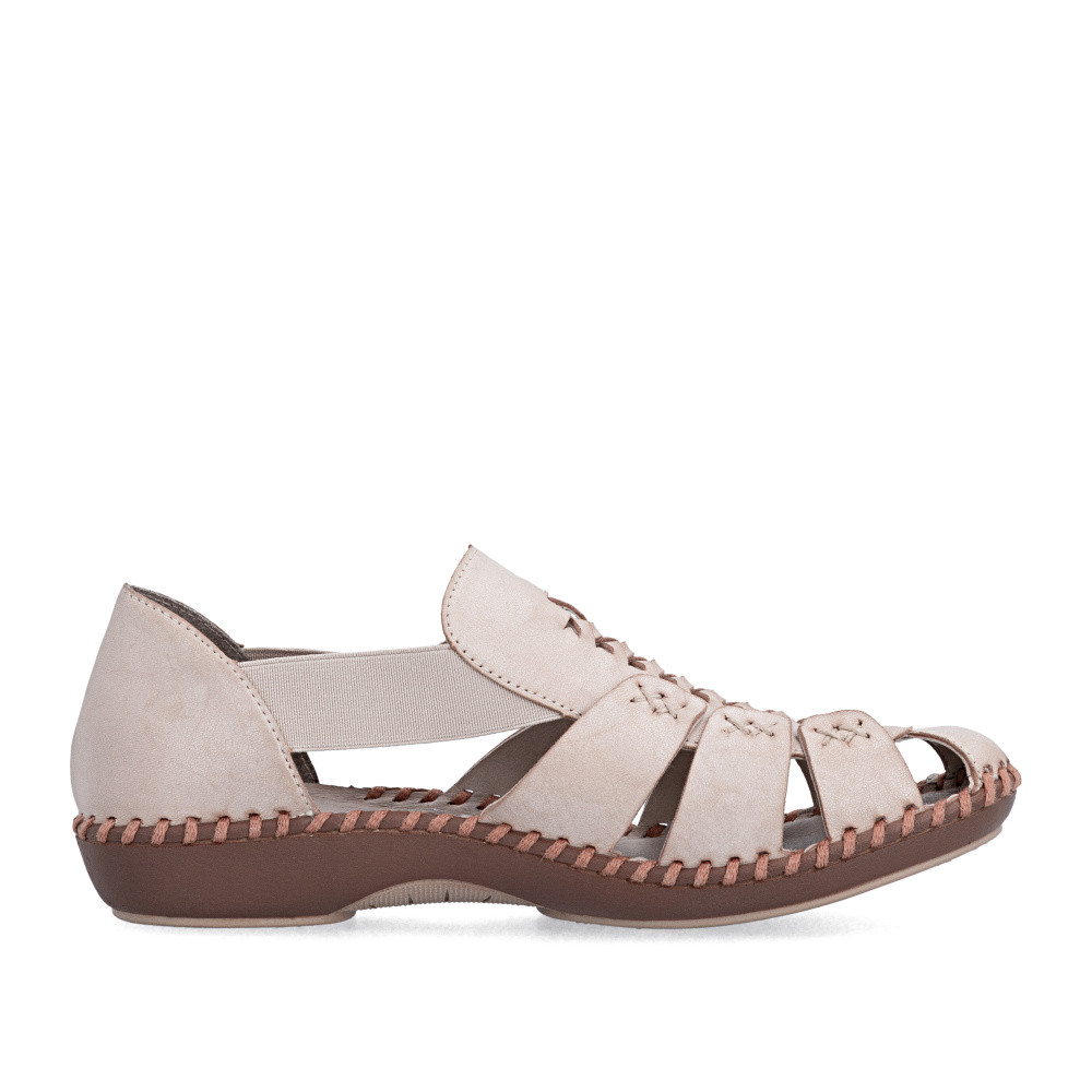 detail Dámské sandály RIEKER M1679-60 béžová S6