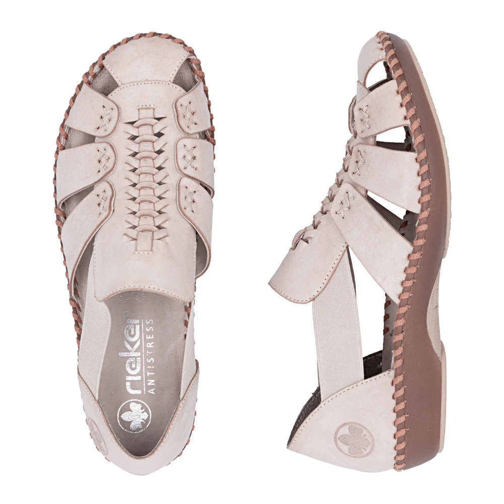 detail Dámské sandály RIEKER M1679-60 béžová S6