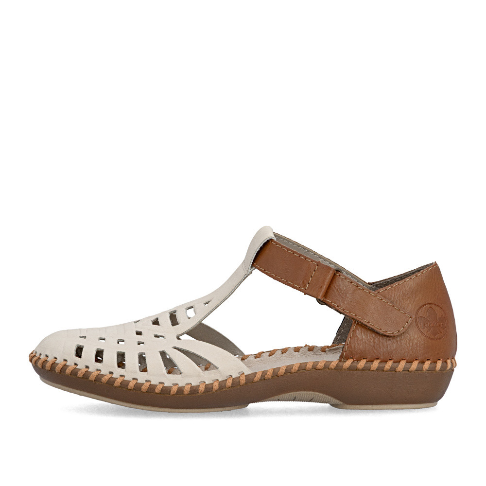 detail Dámské sandály RIEKER M1688-60 béžová S6