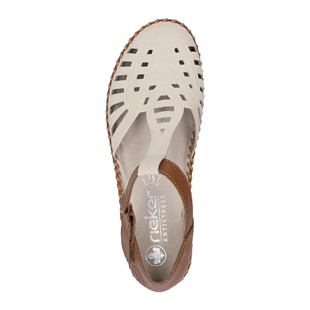 detail Dámské sandály RIEKER M1688-60 béžová S6