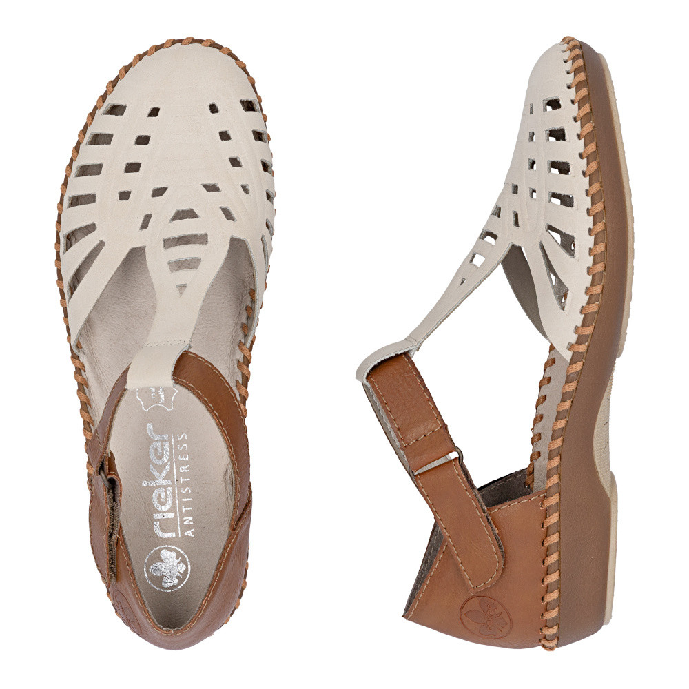 detail Dámské sandály RIEKER M1688-60 béžová S6