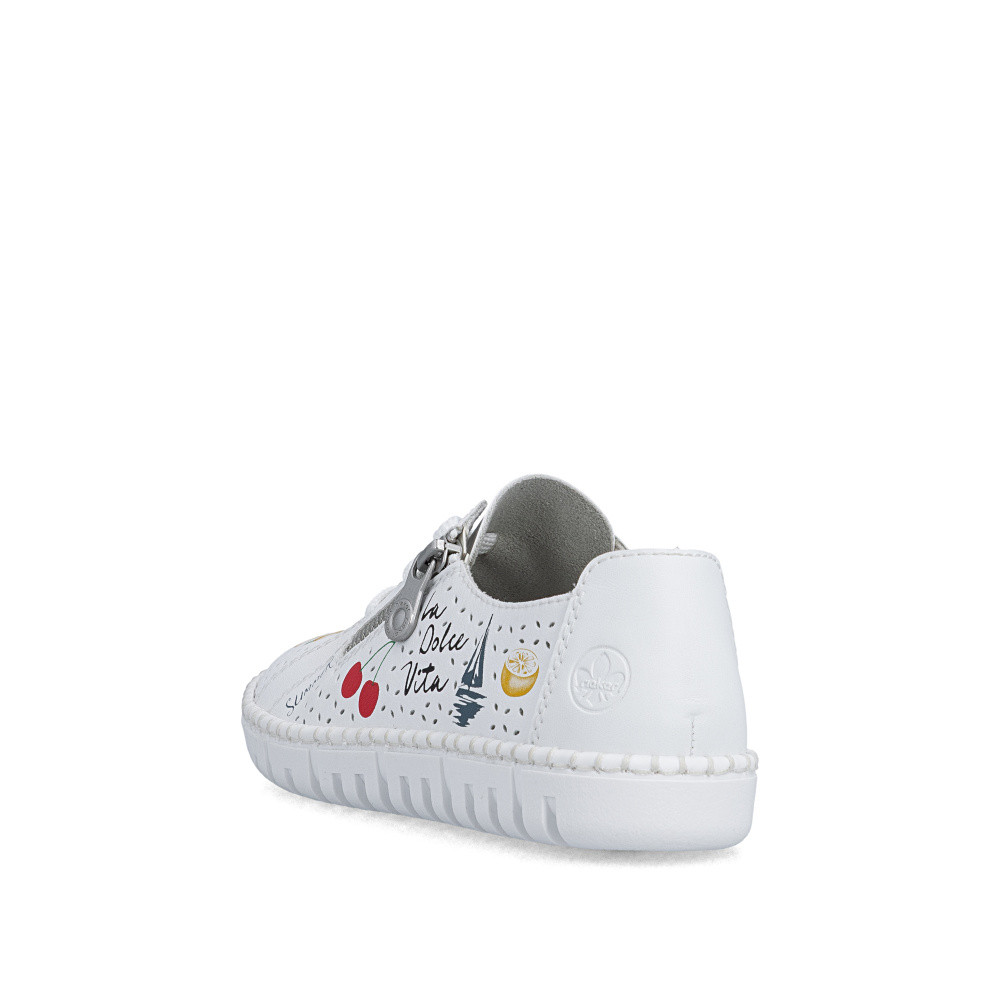 detail Dámské polobotky RIEKER M2310-80 bílá S6