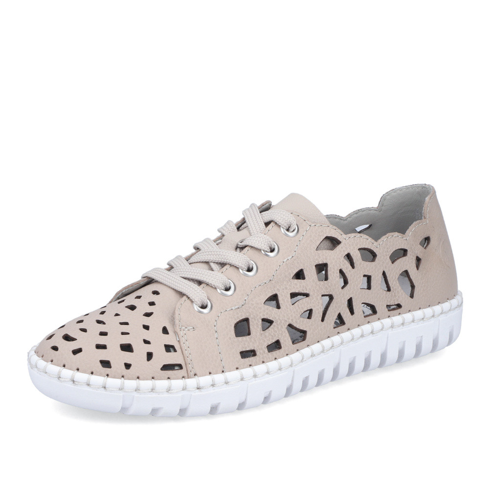 detail Dámské polobotky RIEKER M2315-60 béžová S6