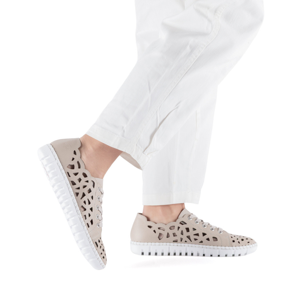 detail Dámské polobotky RIEKER M2315-60 béžová S6