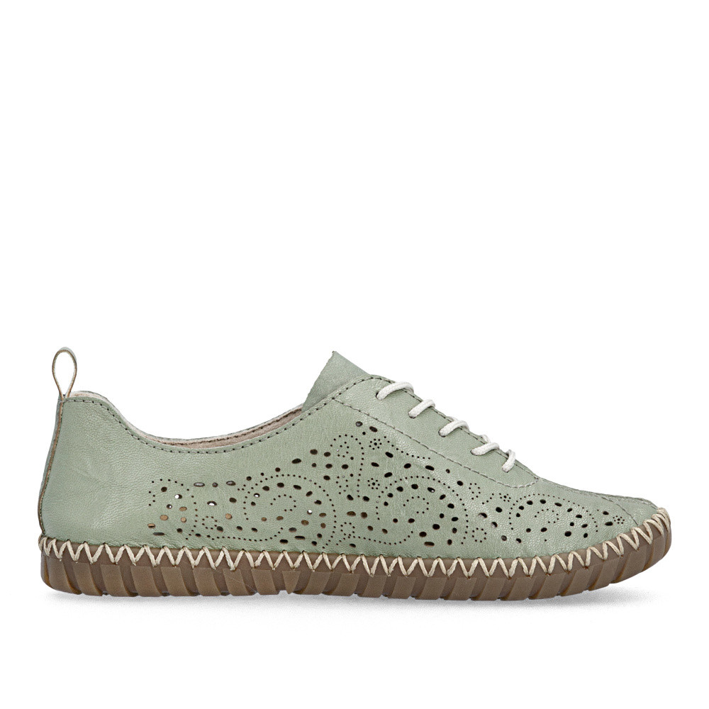 detail Dámské polobotky RIEKER M2802-52 zelená S6