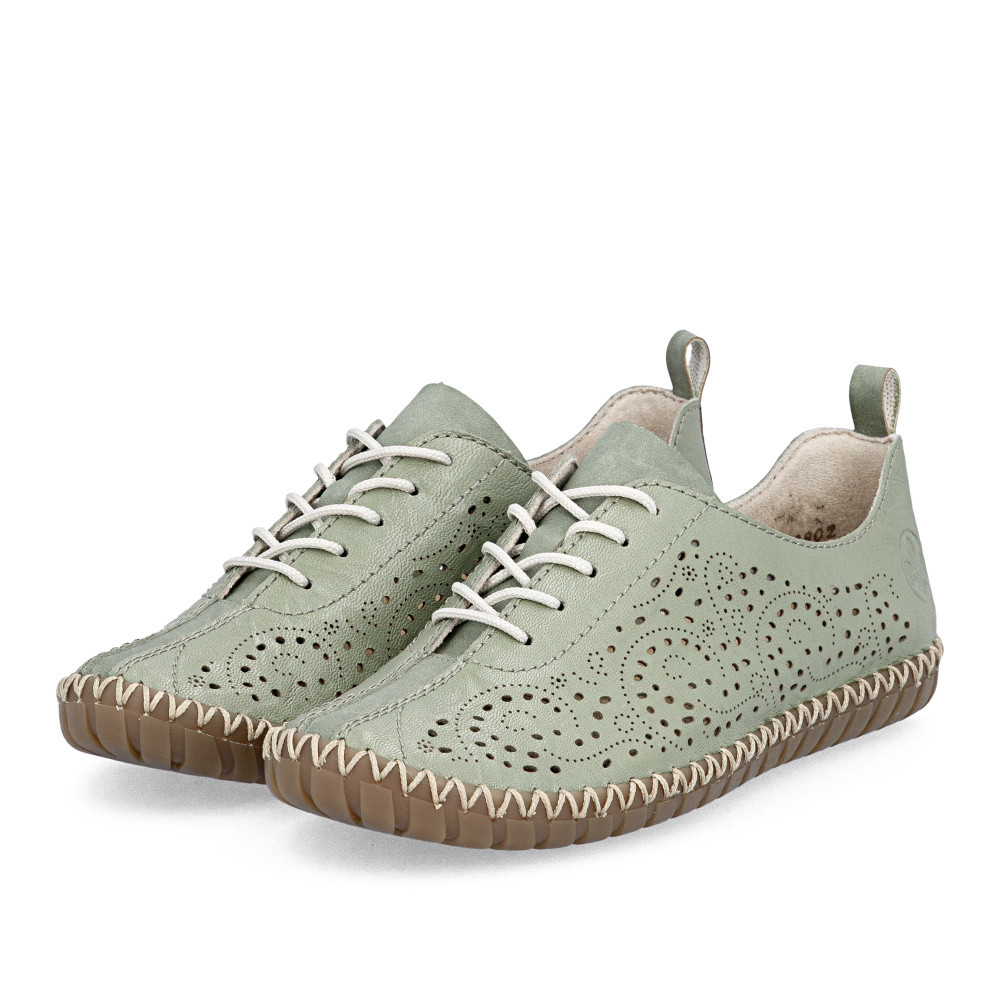 detail Dámské polobotky RIEKER M2802-52 zelená S6