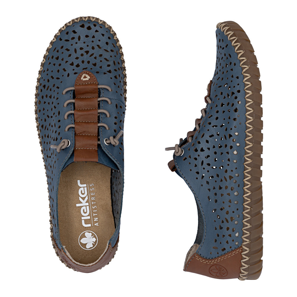 detail Dámské polobotky RIEKER M2856-12 modrá S6
