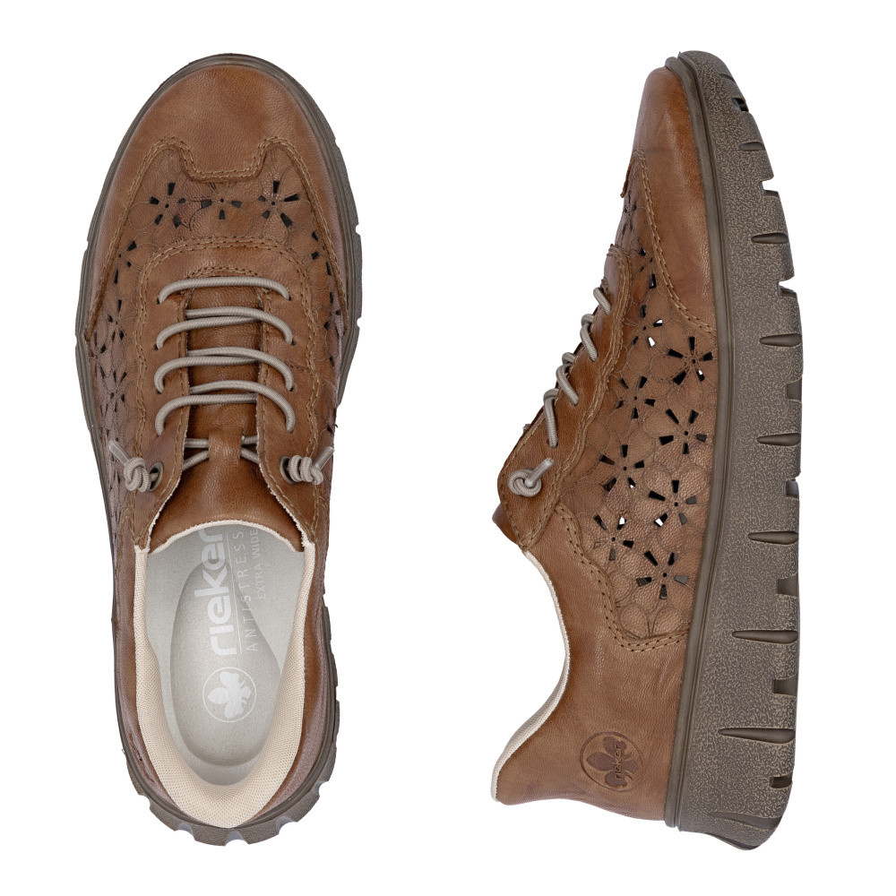 detail Dámské polobotky RIEKER N1358-22 hnědá S6