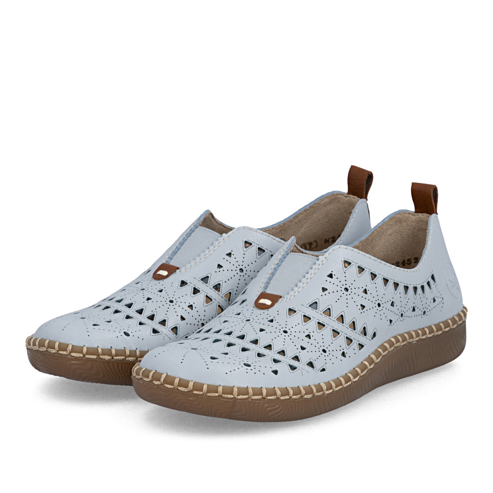 detail Dámské mokasíny RIEKER N2452-10 modrá S6