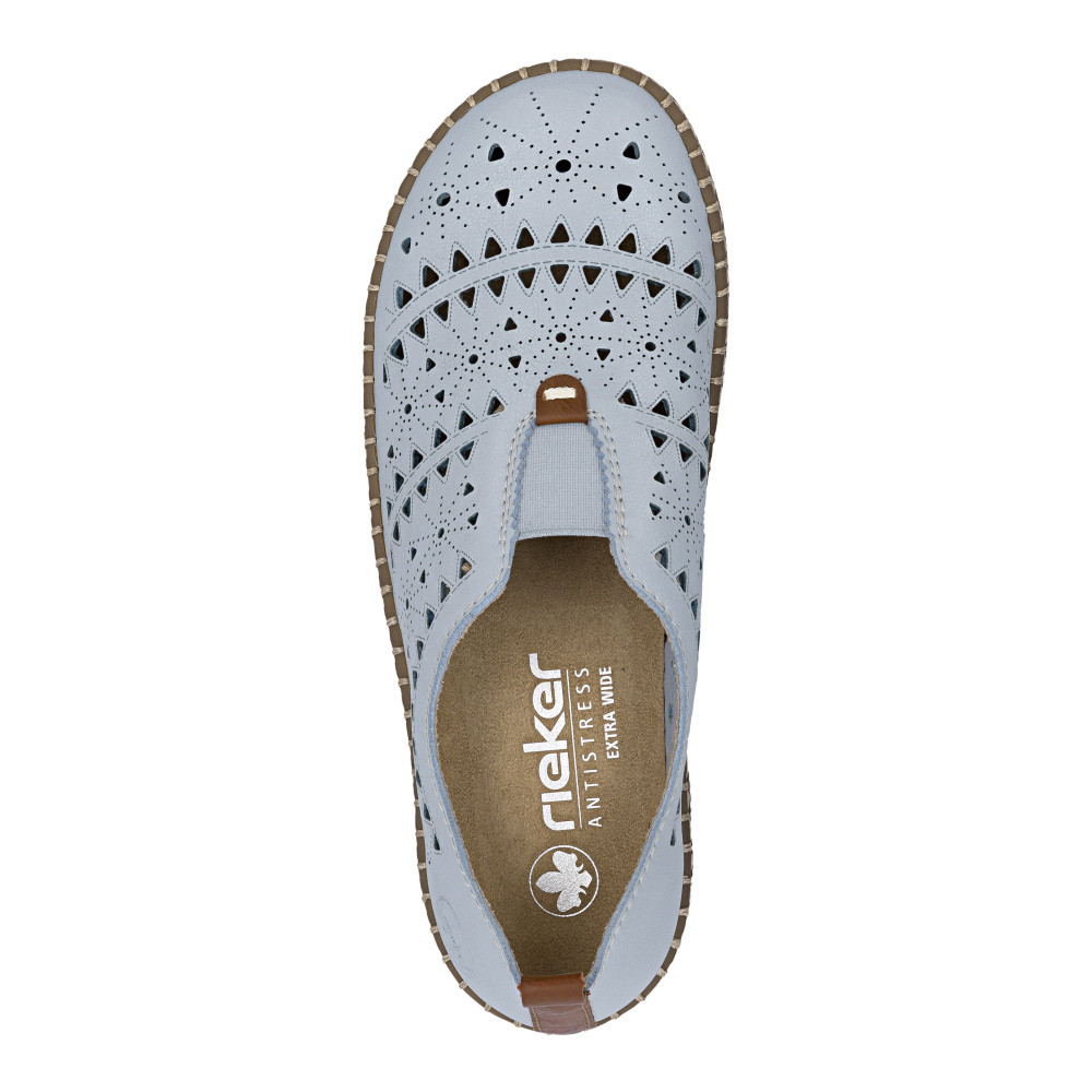 detail Dámské mokasíny RIEKER N2452-10 modrá S6