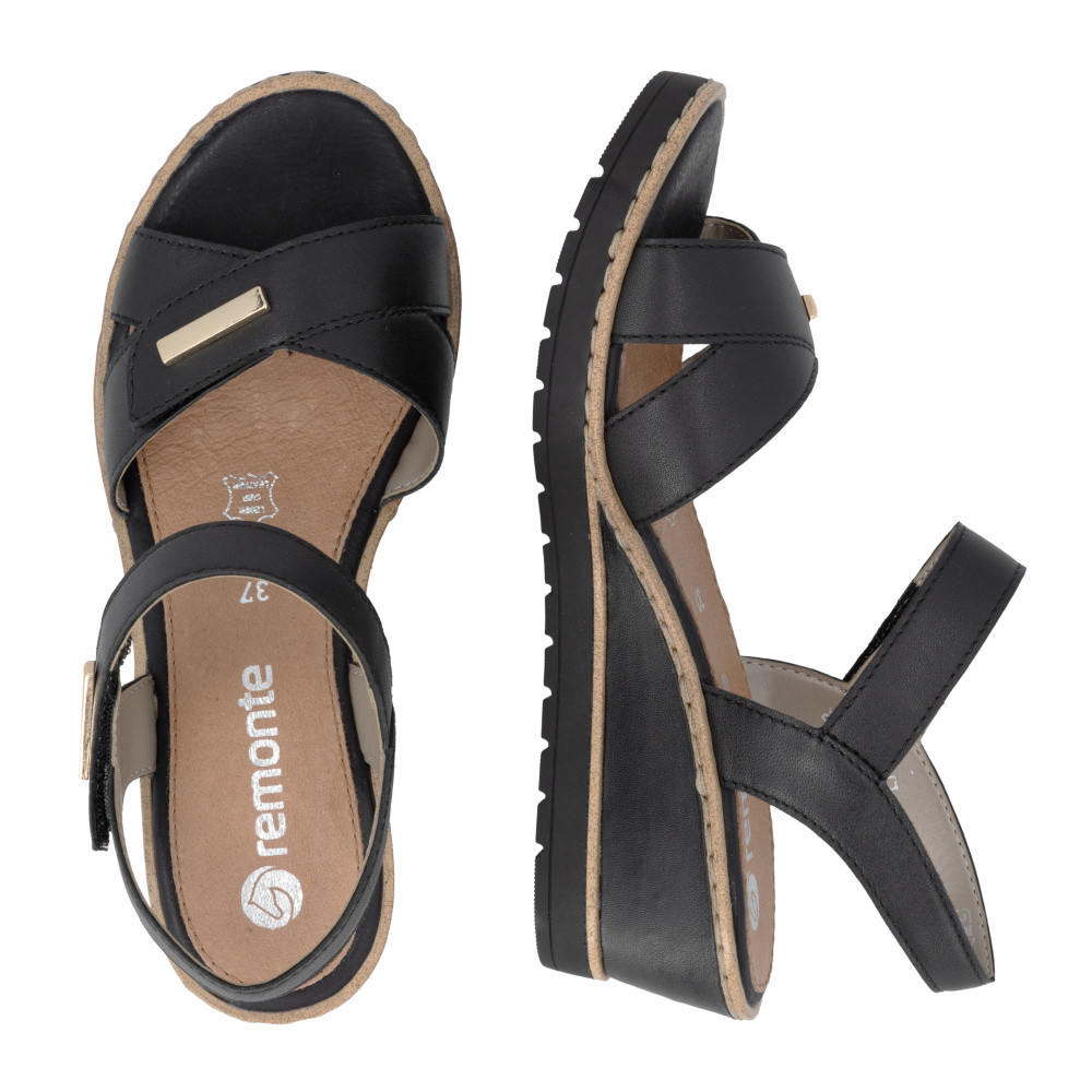 detail Dámské sandály REMONTE R6266-01 černá S6