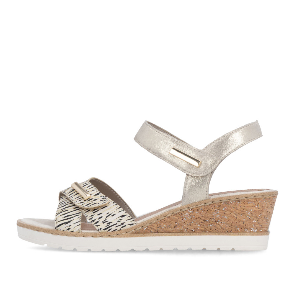 detail Dámske sandále REMONTE R6266-90 zlatá S6