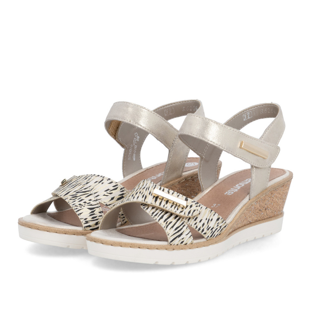 detail Dámske sandále REMONTE R6266-90 zlatá S6