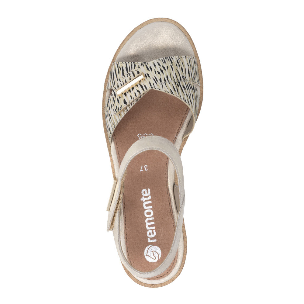 detail Dámske sandále REMONTE R6266-90 zlatá S6