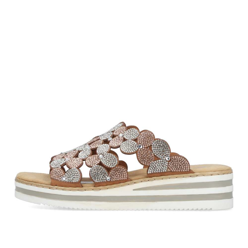 detail Dámské nazouváky RIEKER V02R8-90 hnědá S6